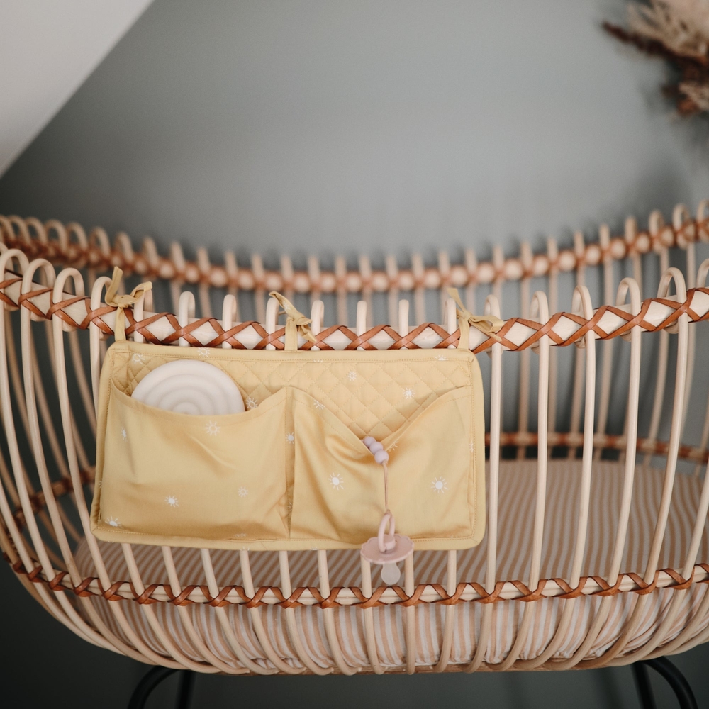 Yellow Quilted Hanging Organizer